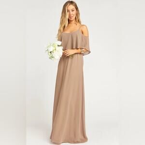Show me your mumu tan brown maxi dress size M New
